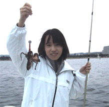 イイダコ釣ってごきげん!