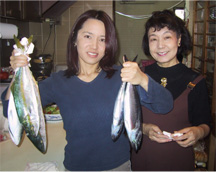 Captainママと釣ったお魚と..